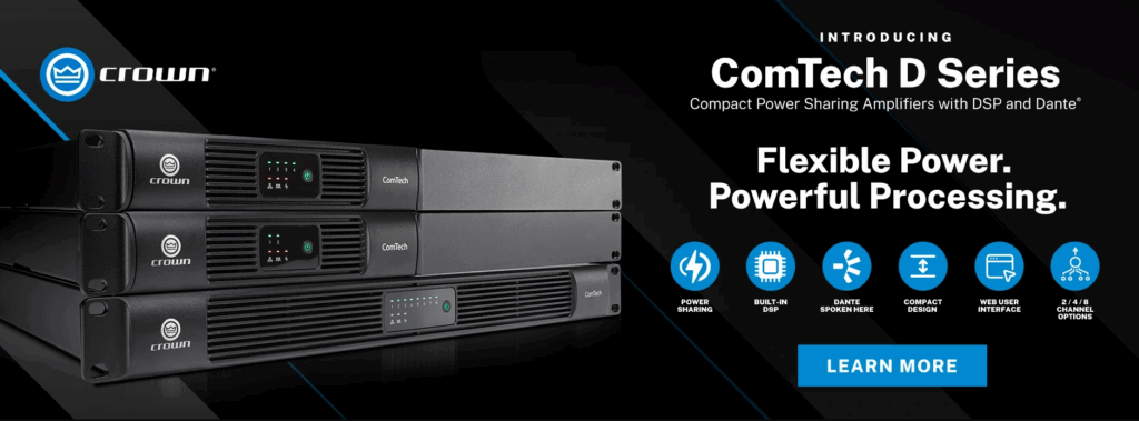 Llega la nueva ComTech D Serie de amplificadores Crown
